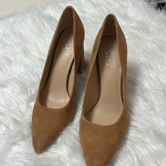 Franco Sarto Palma Women shoes Tan Suede Classic Pumps Size 10M - Picture 5 of 8